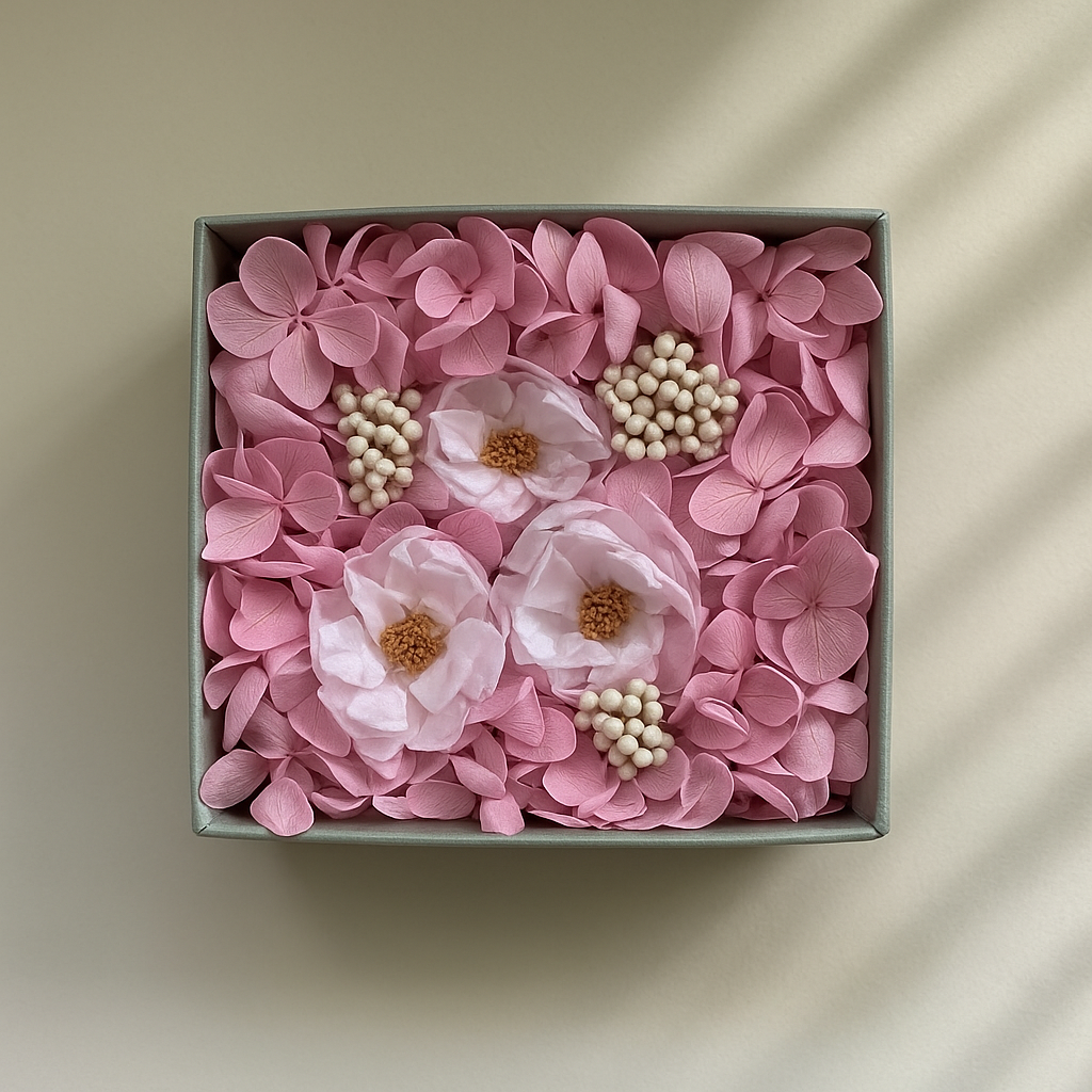 Flower Box Rosa Delicato